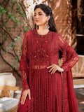 Akbar Aslam Mastani Embroidered Net 3Pc Suit - GUL MOHR - House Of Hania