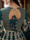 Akbar Aslam Mastani Embroidered Raw Silk 3Pc Suit - JAHANARA - House Of Hania
