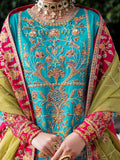 Akbar Aslam Mastani Embroidered Raw Silk 3Pc Suit - MAAHRU - House Of Hania