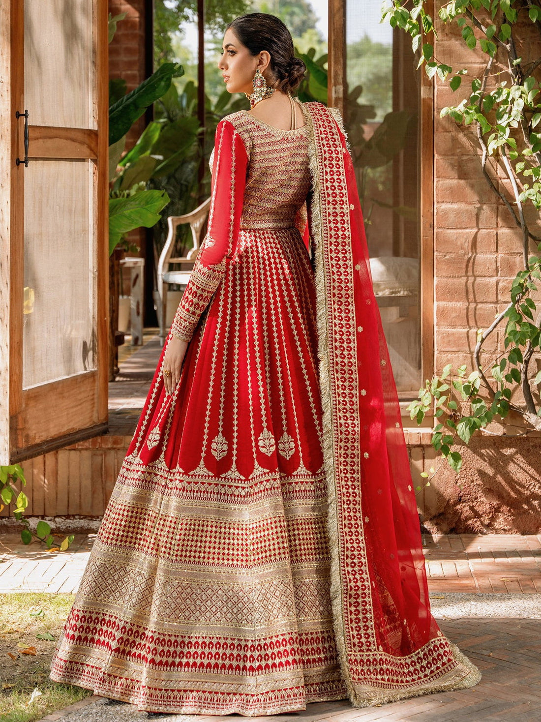 Akbar Aslam Mastani Embroidered Raw Silk 3Pc Suit - NAWAZISH - House Of Hania