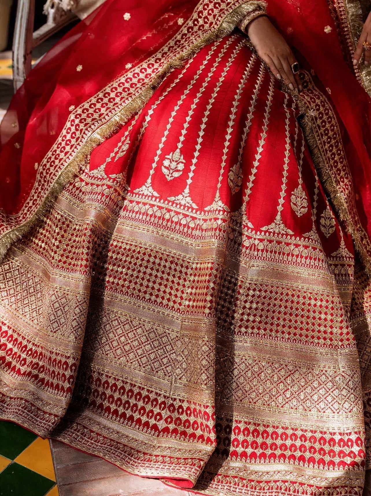 Akbar Aslam Mastani Embroidered Raw Silk 3Pc Suit - NAWAZISH - House Of Hania