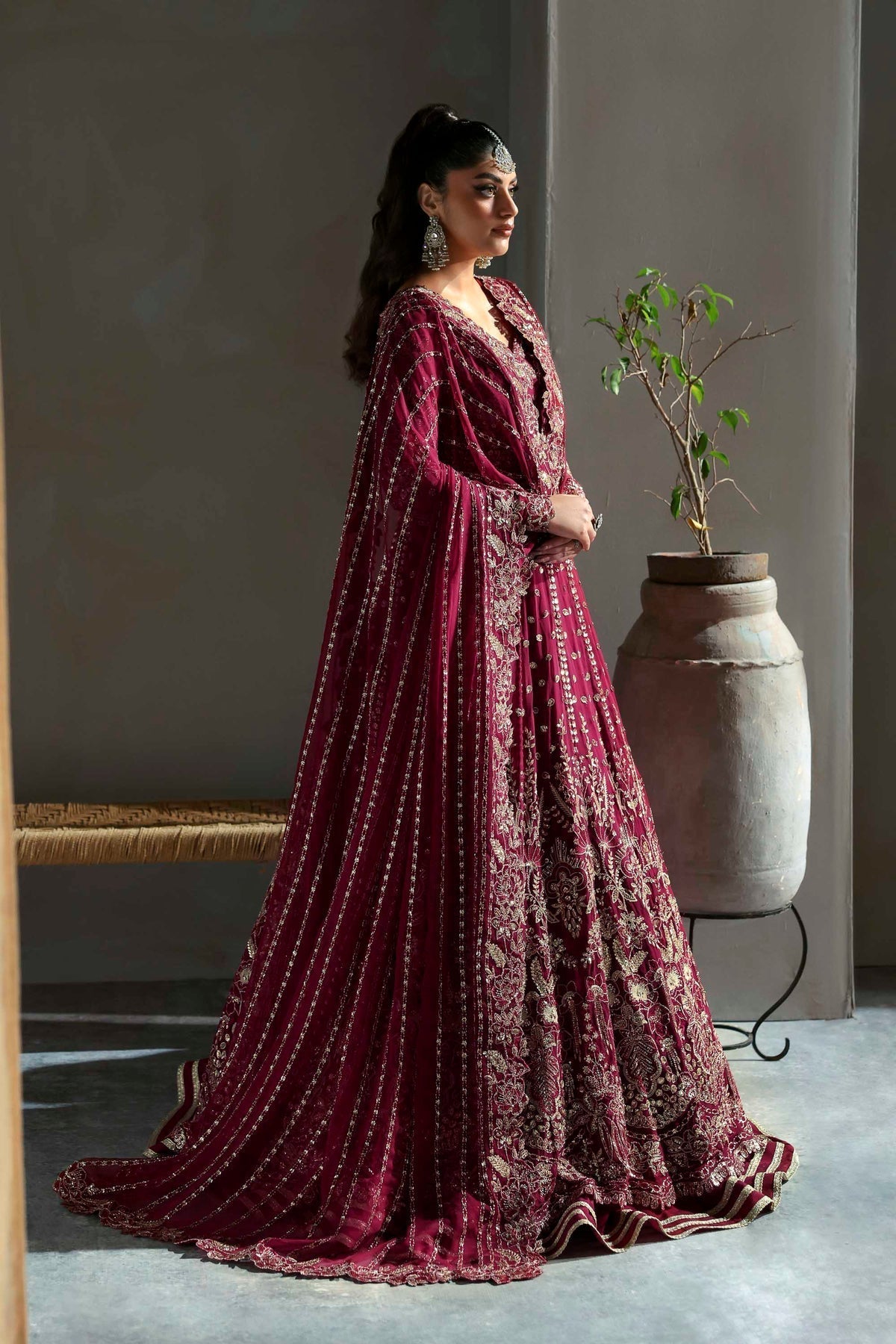 Akbar Aslam Mahroze lehenga, sharara or trouser detail