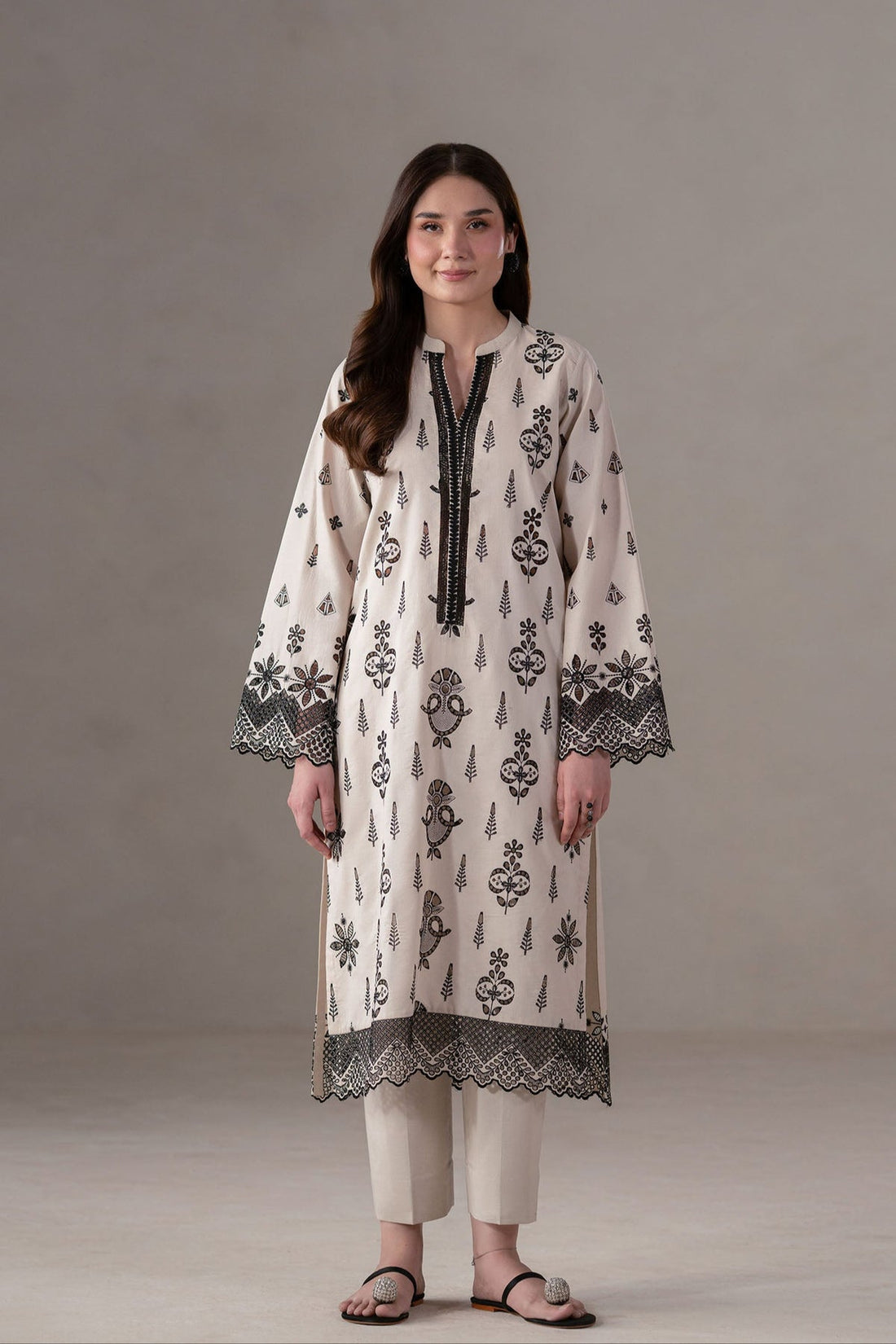 Akbar Aslam | Pret Lawn | Slate - House Of Hania