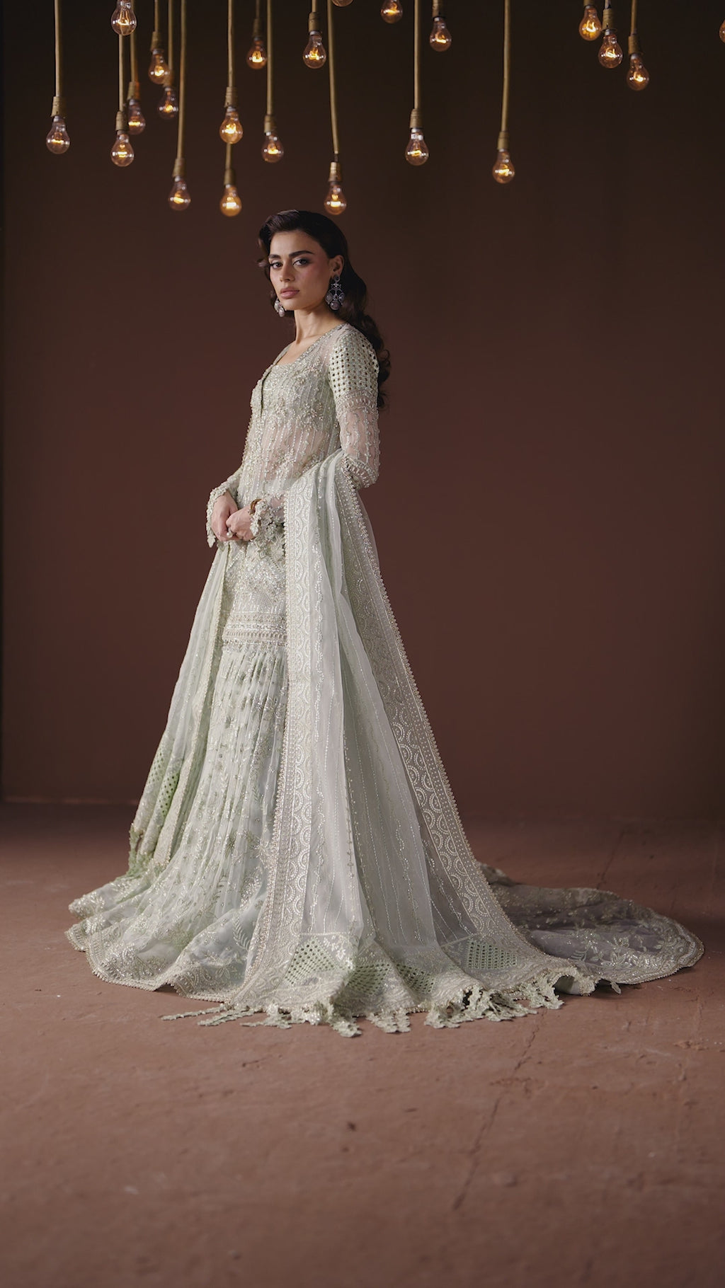 Akbar Aslam Muse lehenga, sharara or trouser detail