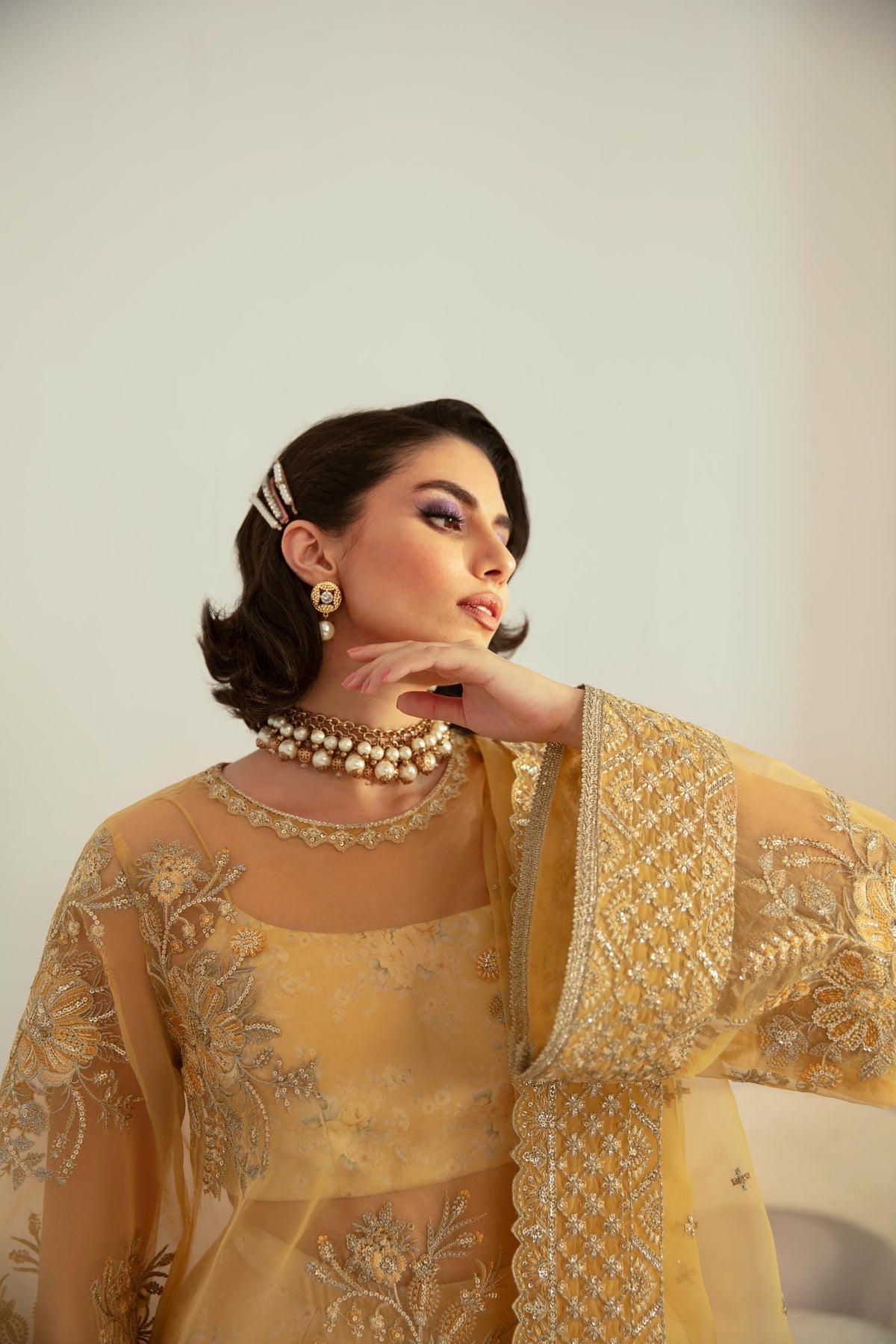 Akbar Aslam | Velora Formal Pret | Fawn - House Of Hania
