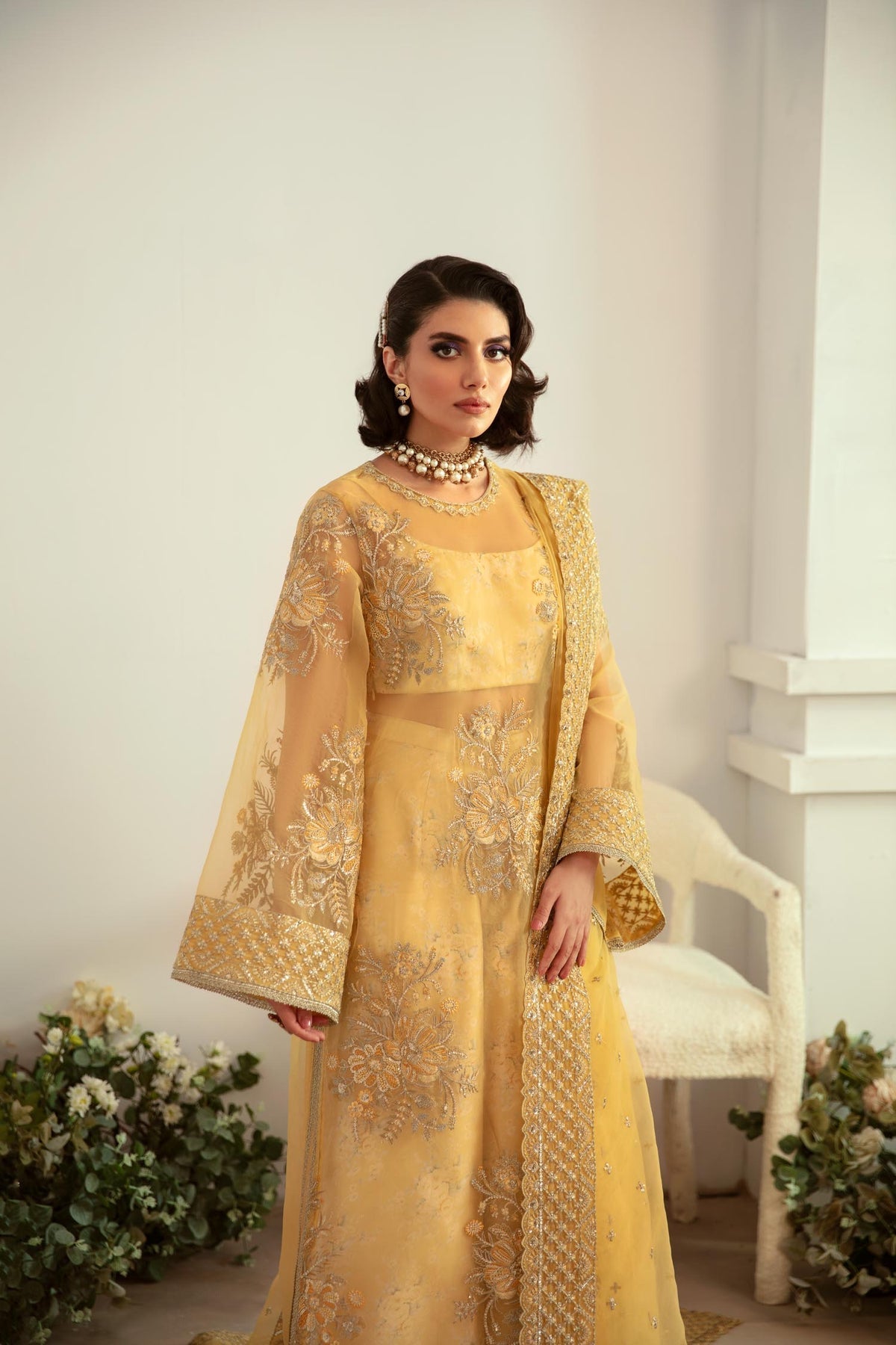 Akbar Aslam | Velora Formal Pret | Fawn - House Of Hania