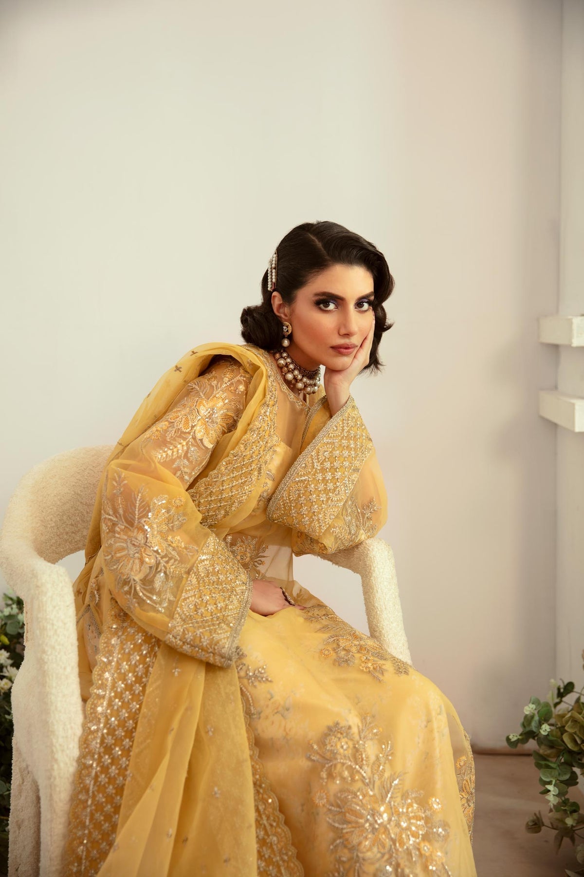 Akbar Aslam | Velora Formal Pret | Fawn - House Of Hania