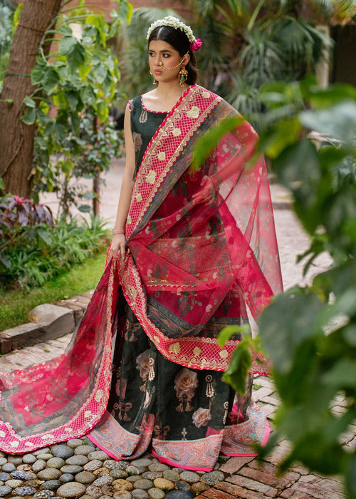 Ali Xeeshan | Chanda Luxury Pret | Green Forest - House Of Hania