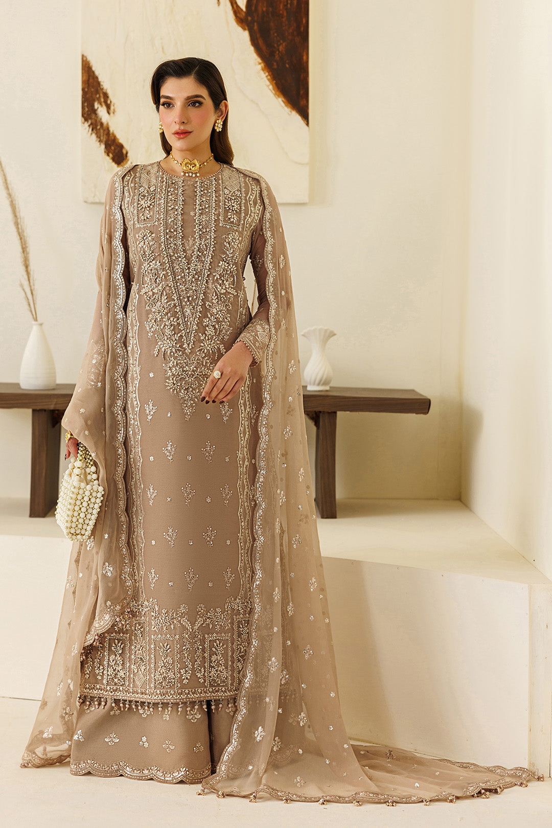 Alizeh | AYMAL V4 - LUXURY BAMBER CHIFFON '26 | AF-BHM-4069-Dise - House Of Hania