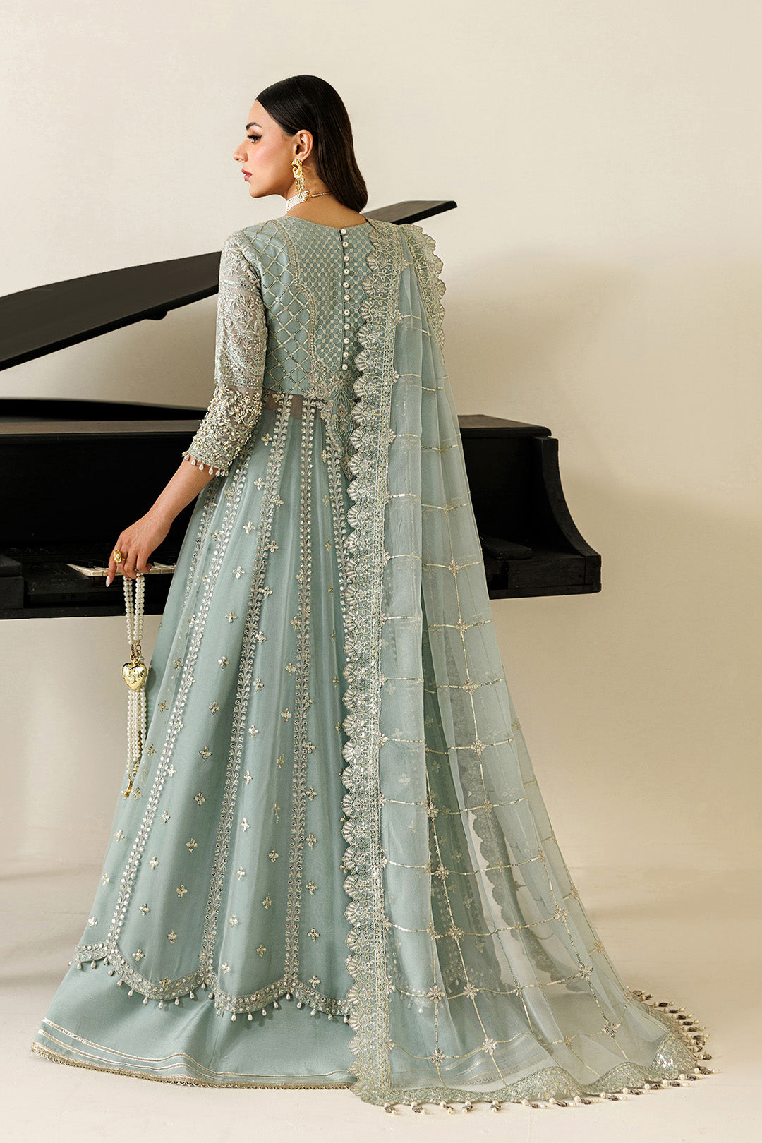 Alizeh | AYMAL V4 - LUXURY BAMBER CHIFFON '26 | AF-BHM-4070-Sinoor - House Of Hania