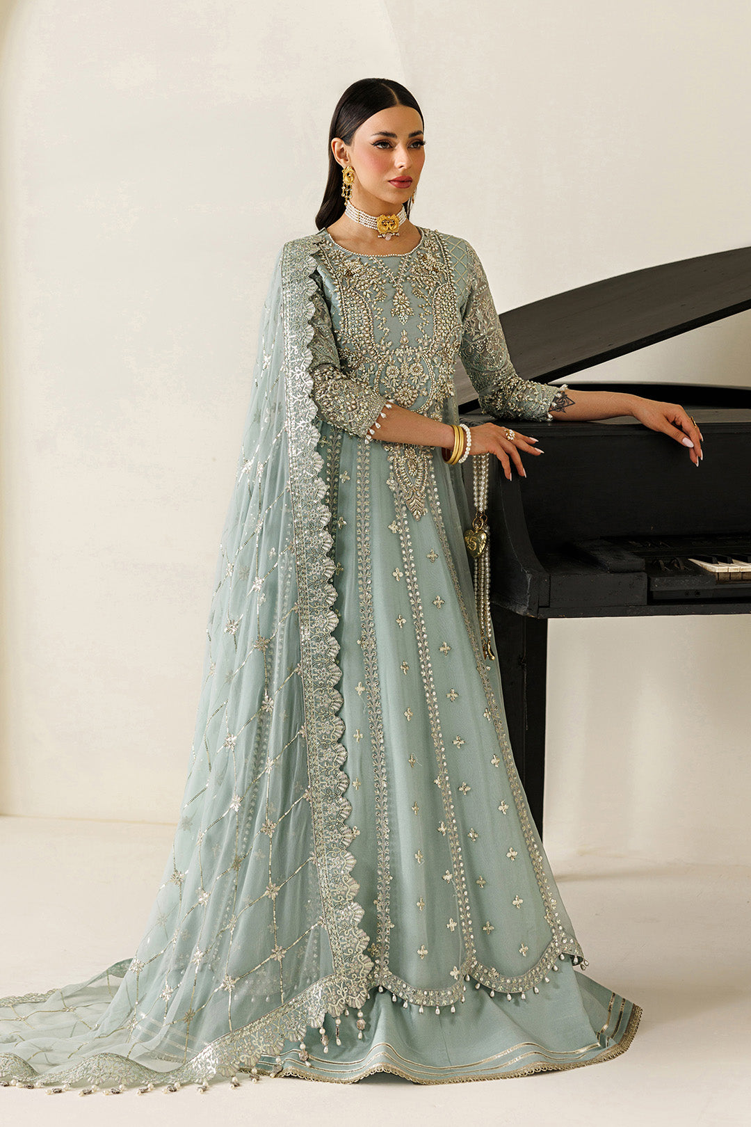 Alizeh | AYMAL V4 - LUXURY BAMBER CHIFFON '26 | AF-BHM-4070-Sinoor - House Of Hania