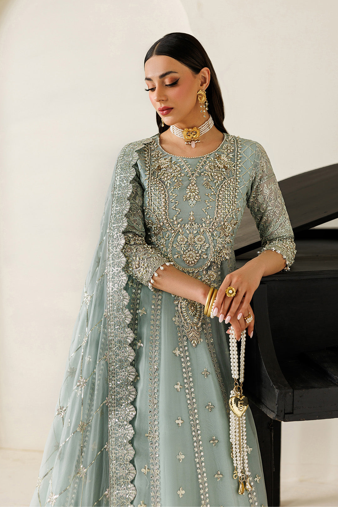 Alizeh | AYMAL V4 - LUXURY BAMBER CHIFFON '26 | AF-BHM-4070-Sinoor - House Of Hania