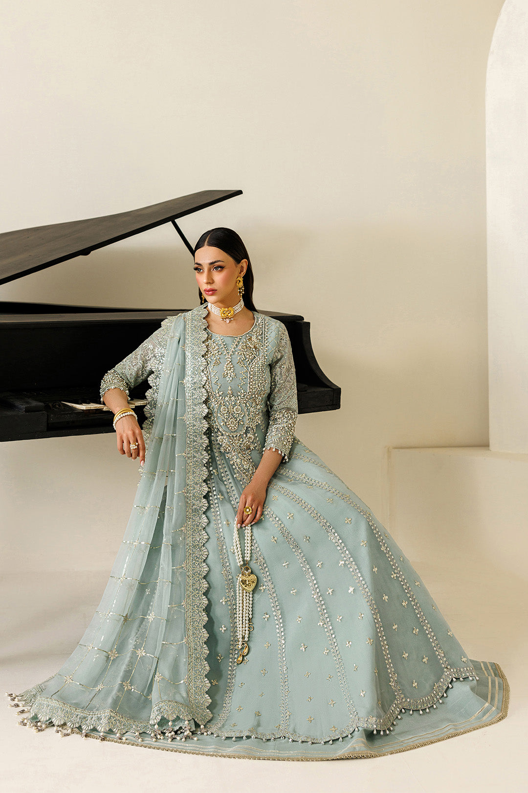 Alizeh | AYMAL V4 - LUXURY BAMBER CHIFFON '26 | AF-BHM-4070-Sinoor - House Of Hania
