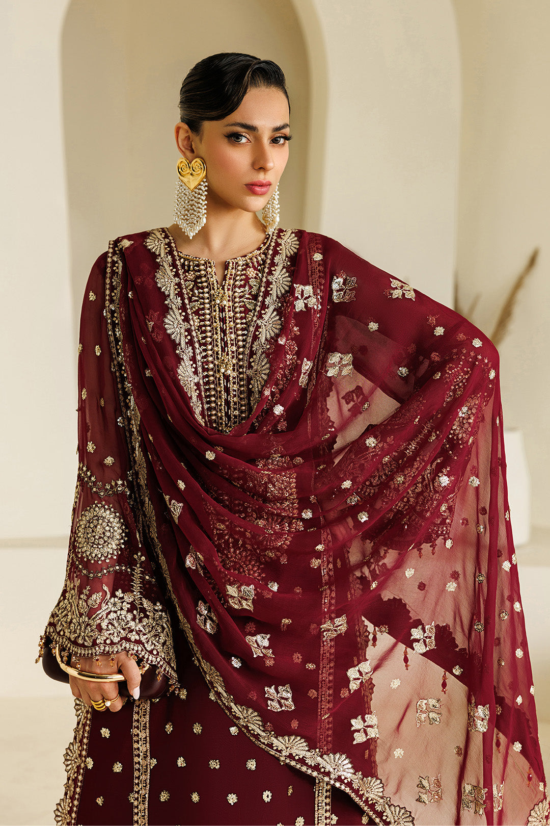 Alizeh | AYMAL V4 - LUXURY BAMBER CHIFFON '26 | AF-BHM-4071-Lira - House Of Hania