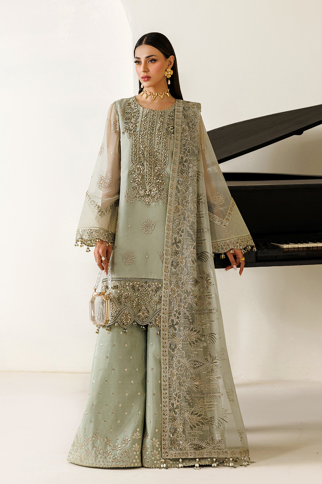 Alizeh | AYMAL V4 - LUXURY BAMBER CHIFFON '26 | AF-BHM-4072-Javi - House Of Hania