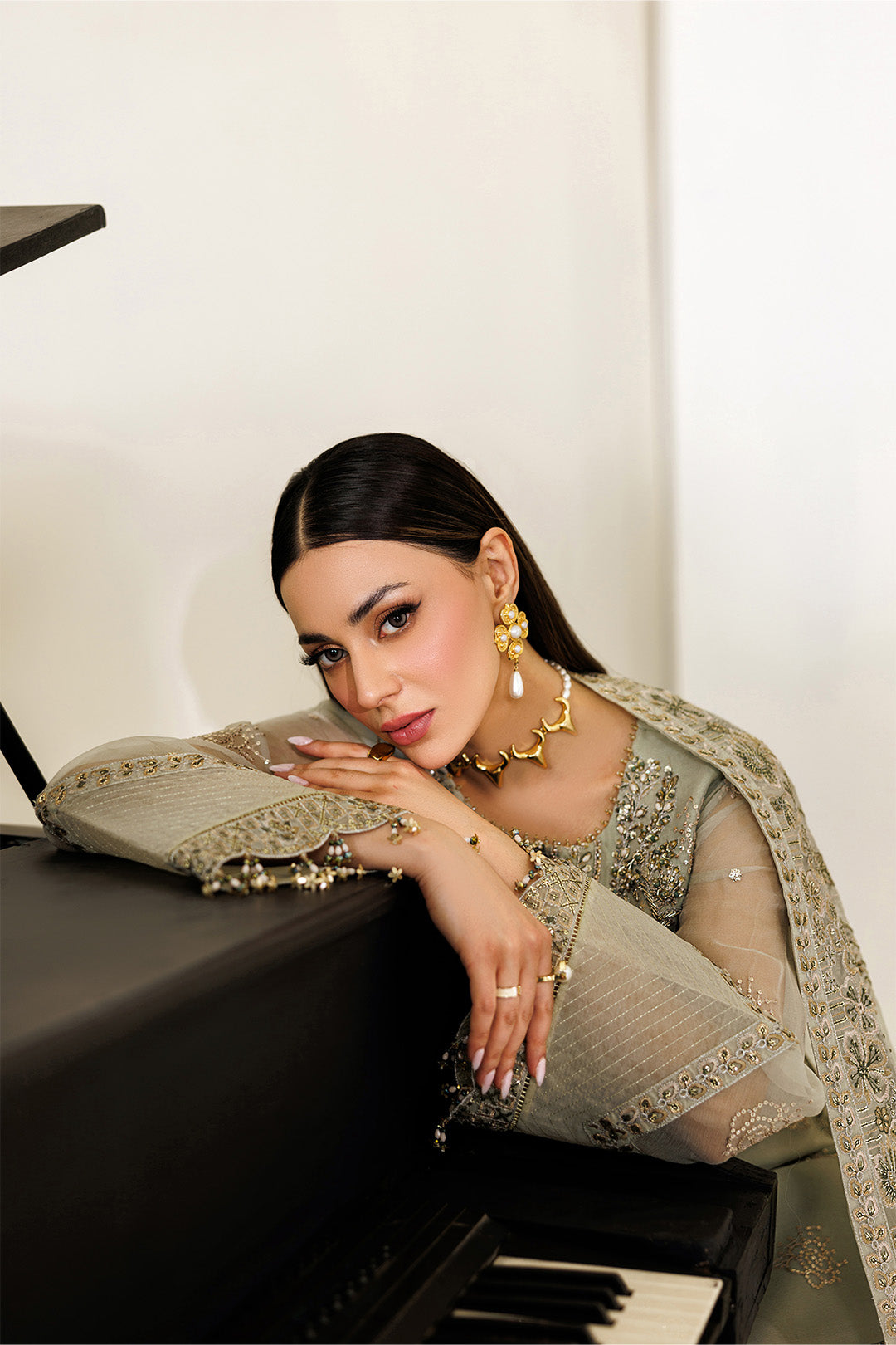 Alizeh | AYMAL V4 - LUXURY BAMBER CHIFFON '26 | AF-BHM-4072-Javi - House Of Hania