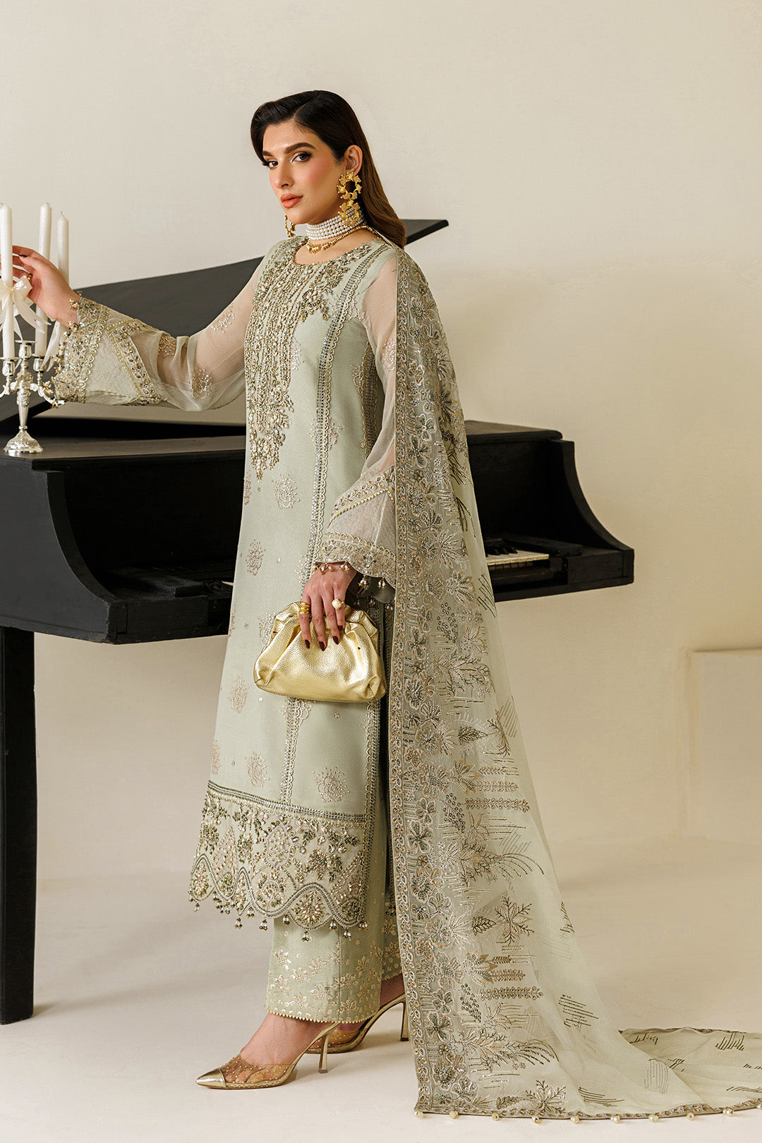 Alizeh | AYMAL V4 - LUXURY BAMBER CHIFFON '26 | AF-BHM-4072-Javi - House Of Hania
