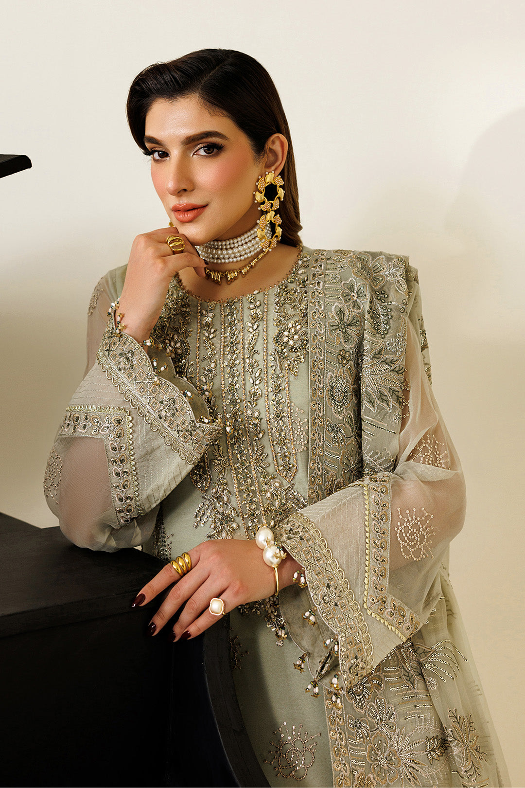 Alizeh | AYMAL V4 - LUXURY BAMBER CHIFFON '26 | AF-BHM-4072-Javi - House Of Hania