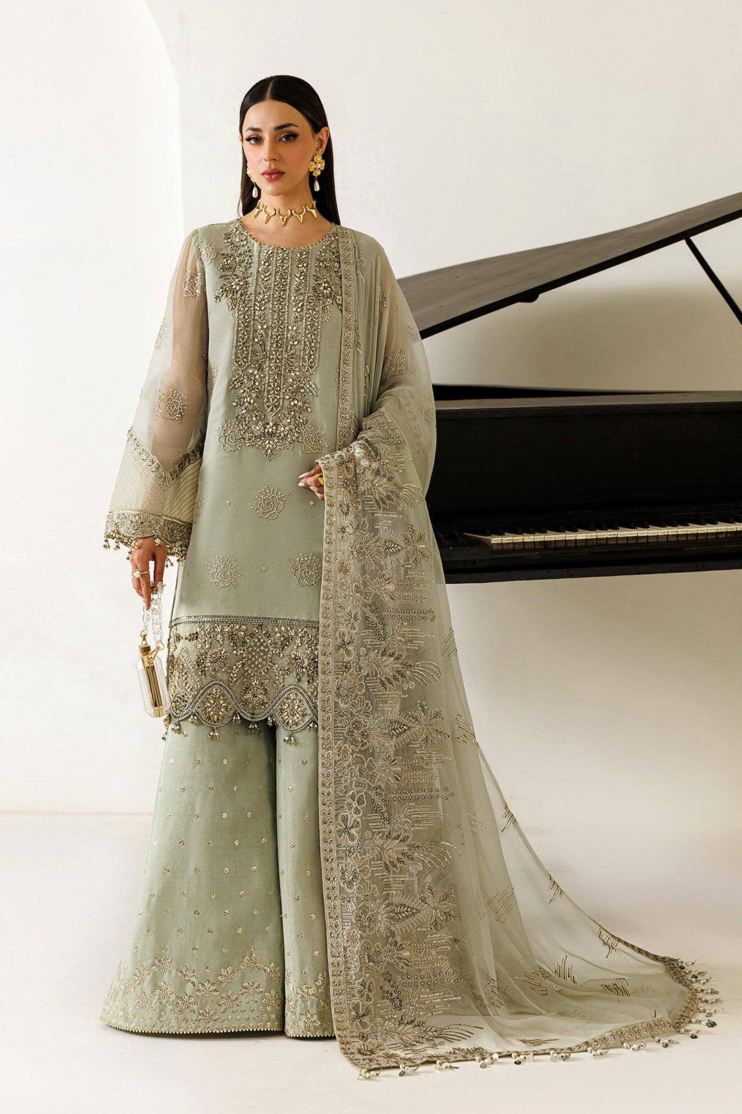 Alizeh | AYMAL V4 - LUXURY BAMBER CHIFFON '26 | AF-BHM-4072-Javi - House Of Hania