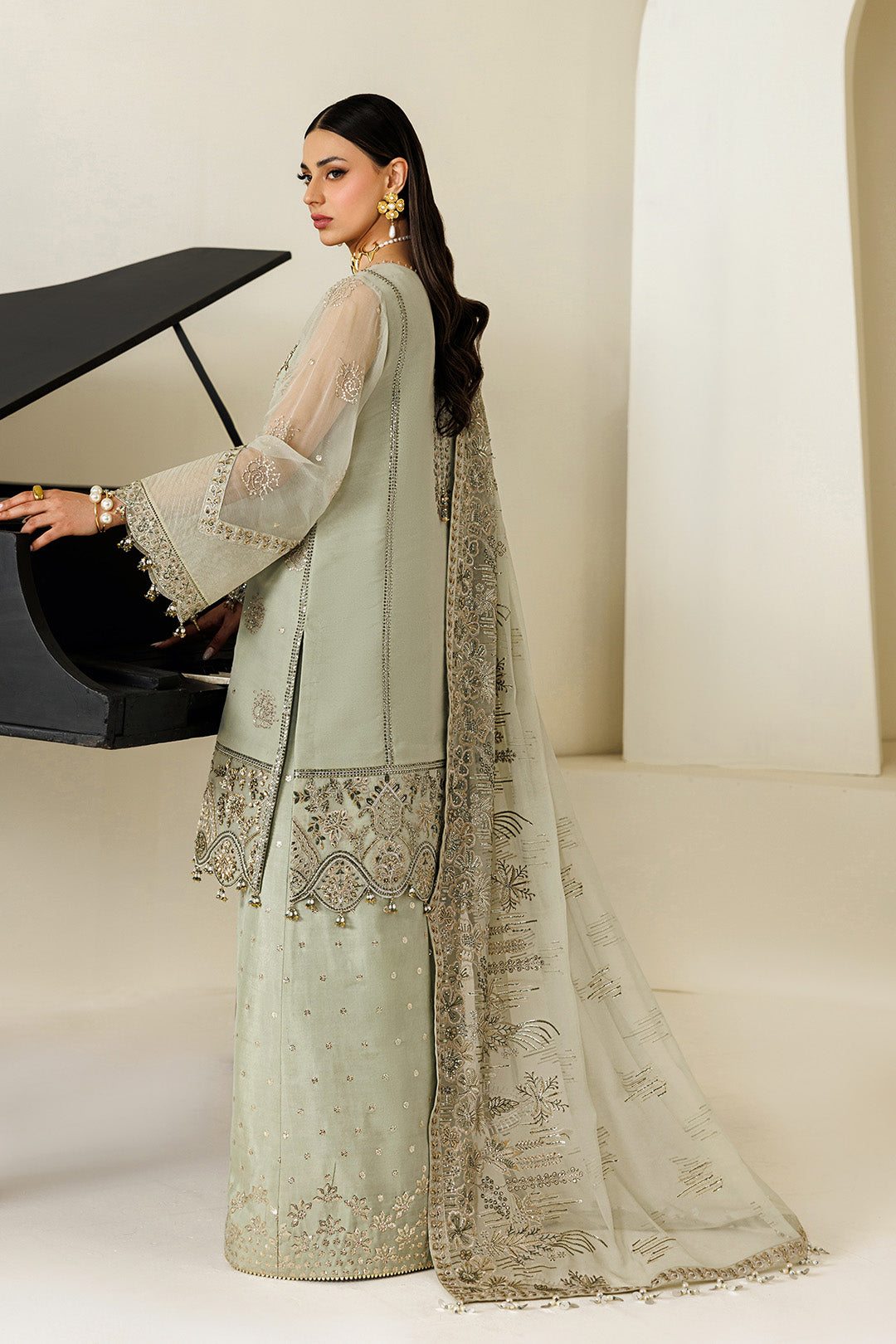 Alizeh | AYMAL V4 - LUXURY BAMBER CHIFFON '26 | AF-BHM-4072-Javi - House Of Hania