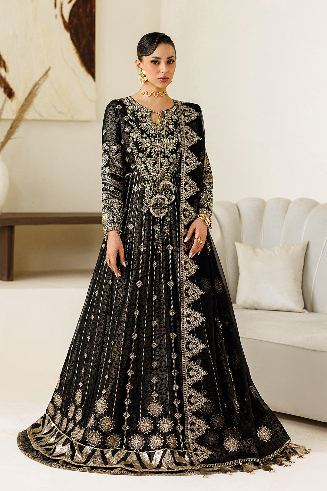 Alizeh | AYMAL V4 - LUXURY BAMBER CHIFFON '26 | AF-BHM-4073-Blanc - House Of Hania
