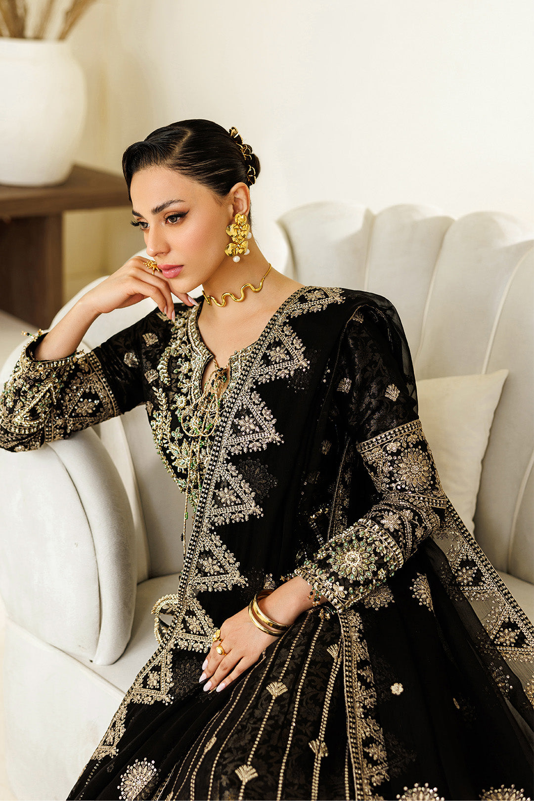 Alizeh | AYMAL V4 - LUXURY BAMBER CHIFFON '26 | AF-BHM-4073-Blanc - House Of Hania