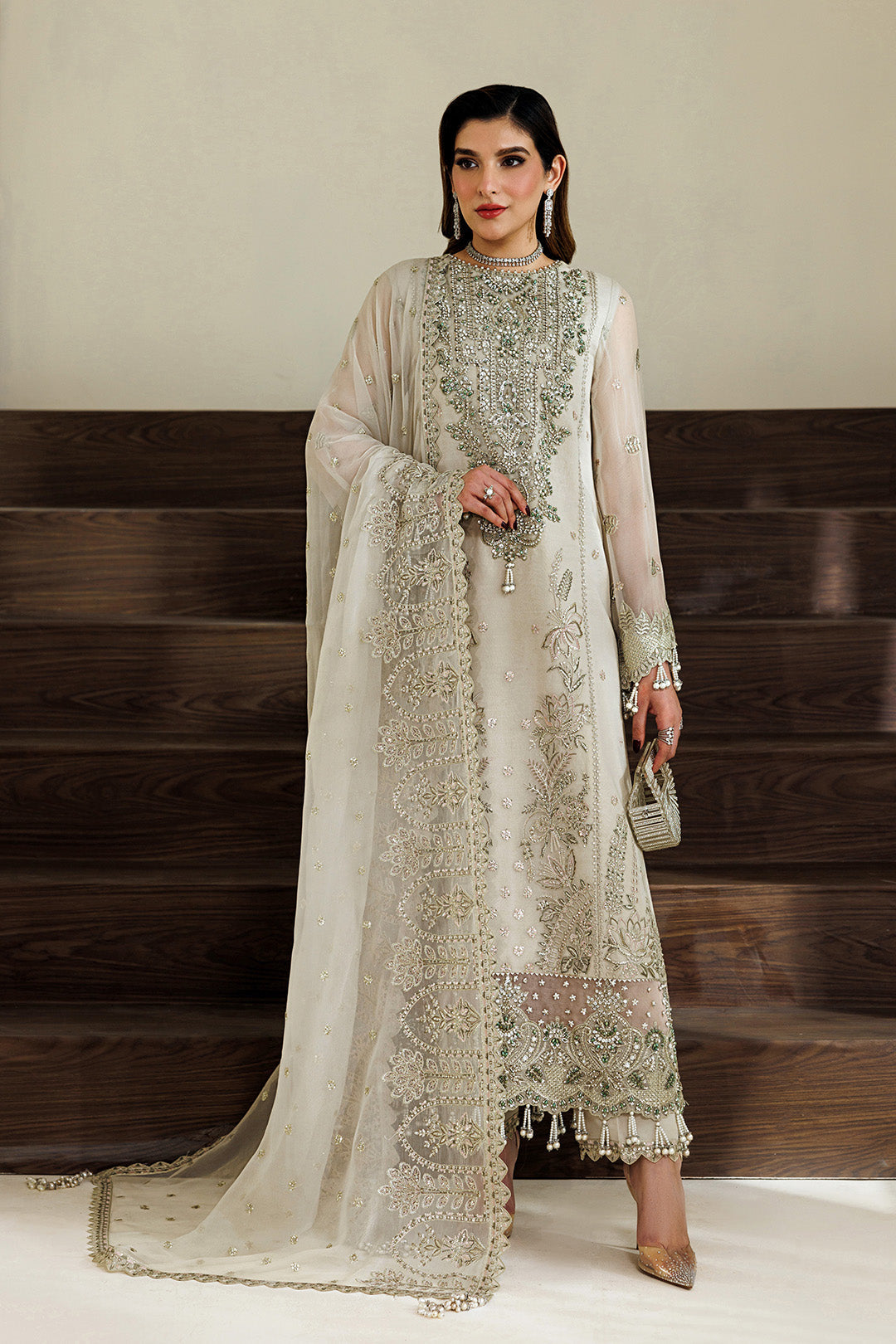 Alizeh | AYMAL V4 - LUXURY BAMBER CHIFFON '26 | AF-BHM-4074-Navya - House Of Hania