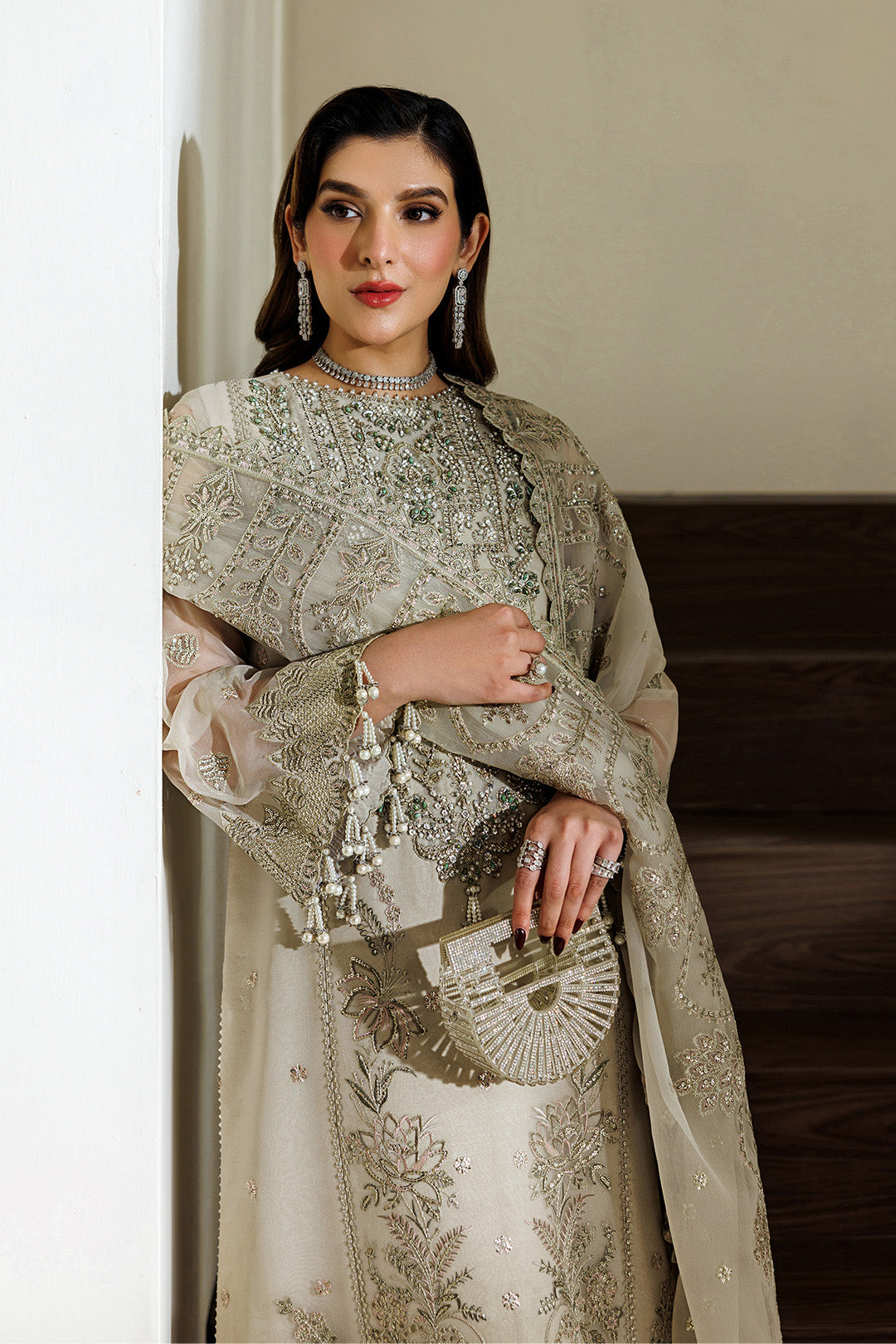 Alizeh | AYMAL V4 - LUXURY BAMBER CHIFFON '26 | AF-BHM-4074-Navya - House Of Hania
