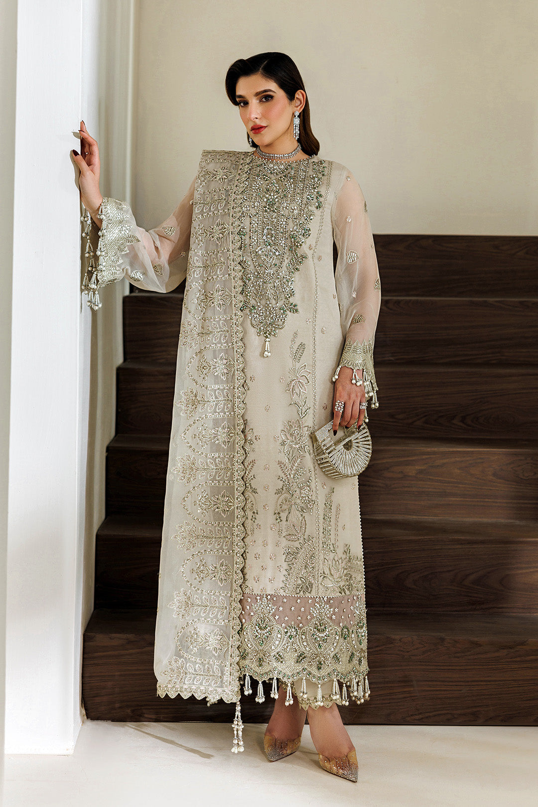 Alizeh | AYMAL V4 - LUXURY BAMBER CHIFFON '26 | AF-BHM-4074-Navya - House Of Hania