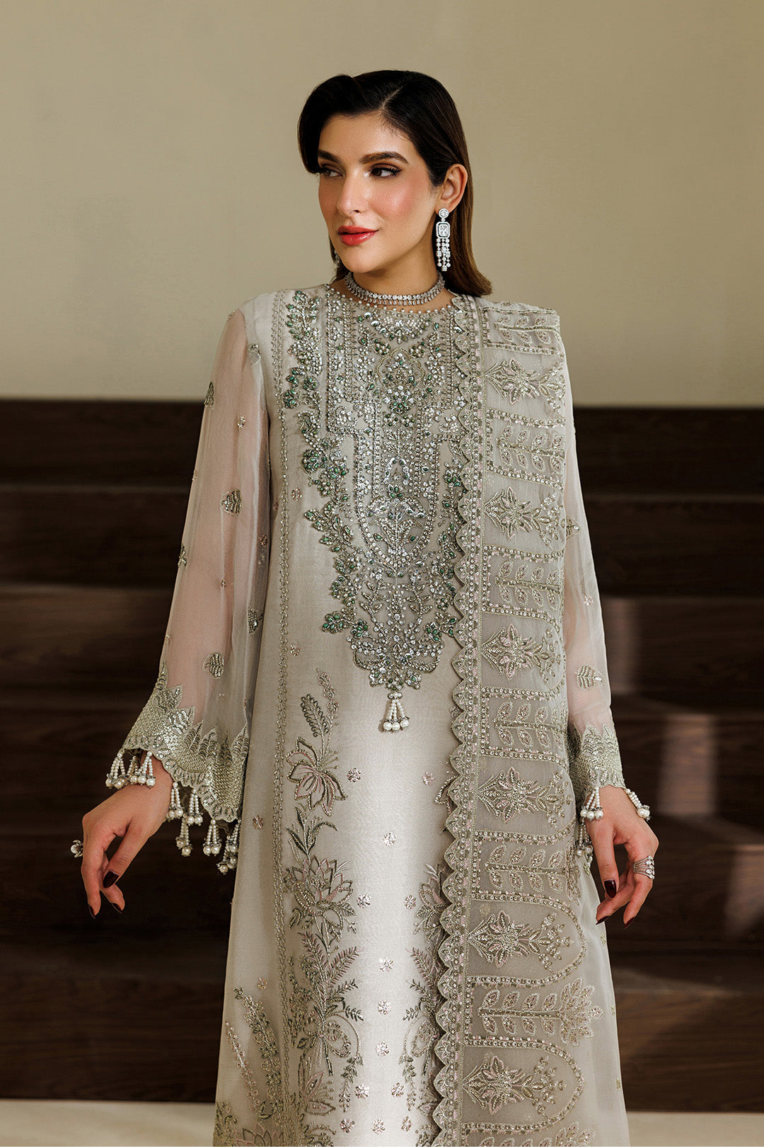 Alizeh | AYMAL V4 - LUXURY BAMBER CHIFFON '26 | AF-BHM-4074-Navya - House Of Hania