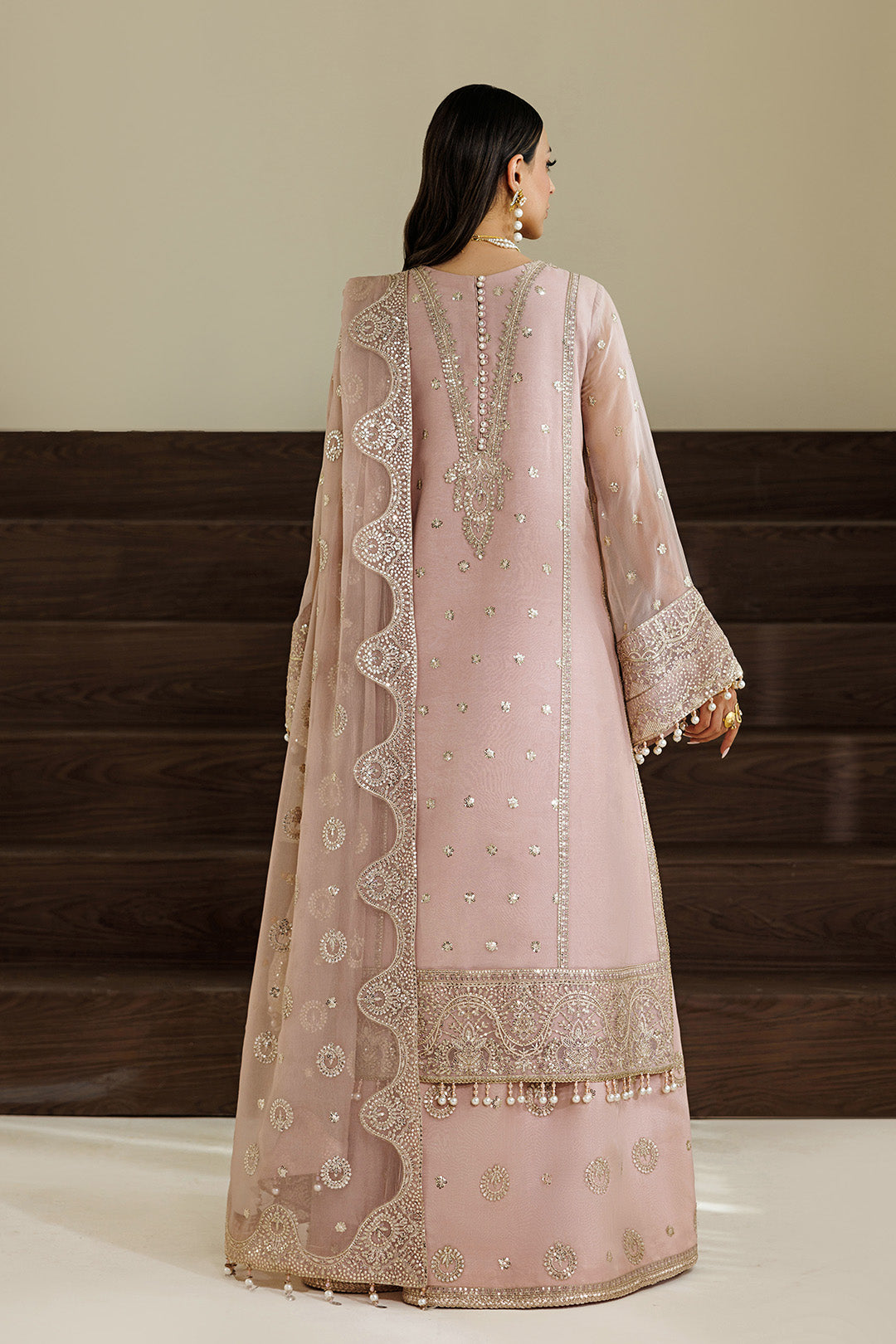 Alizeh | AYMAL V4 - LUXURY BAMBER CHIFFON '26 | AF-BHM-4076-Reef - House Of Hania