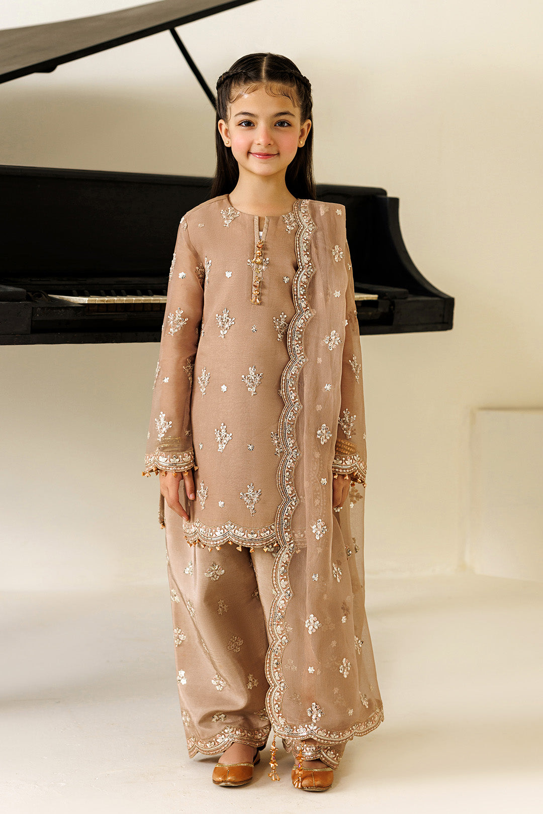 Alizeh | AYMAL V4 - LUXURY BAMBER CHIFFON '26 | AFK-BCH-1007-Dise - House Of Hania