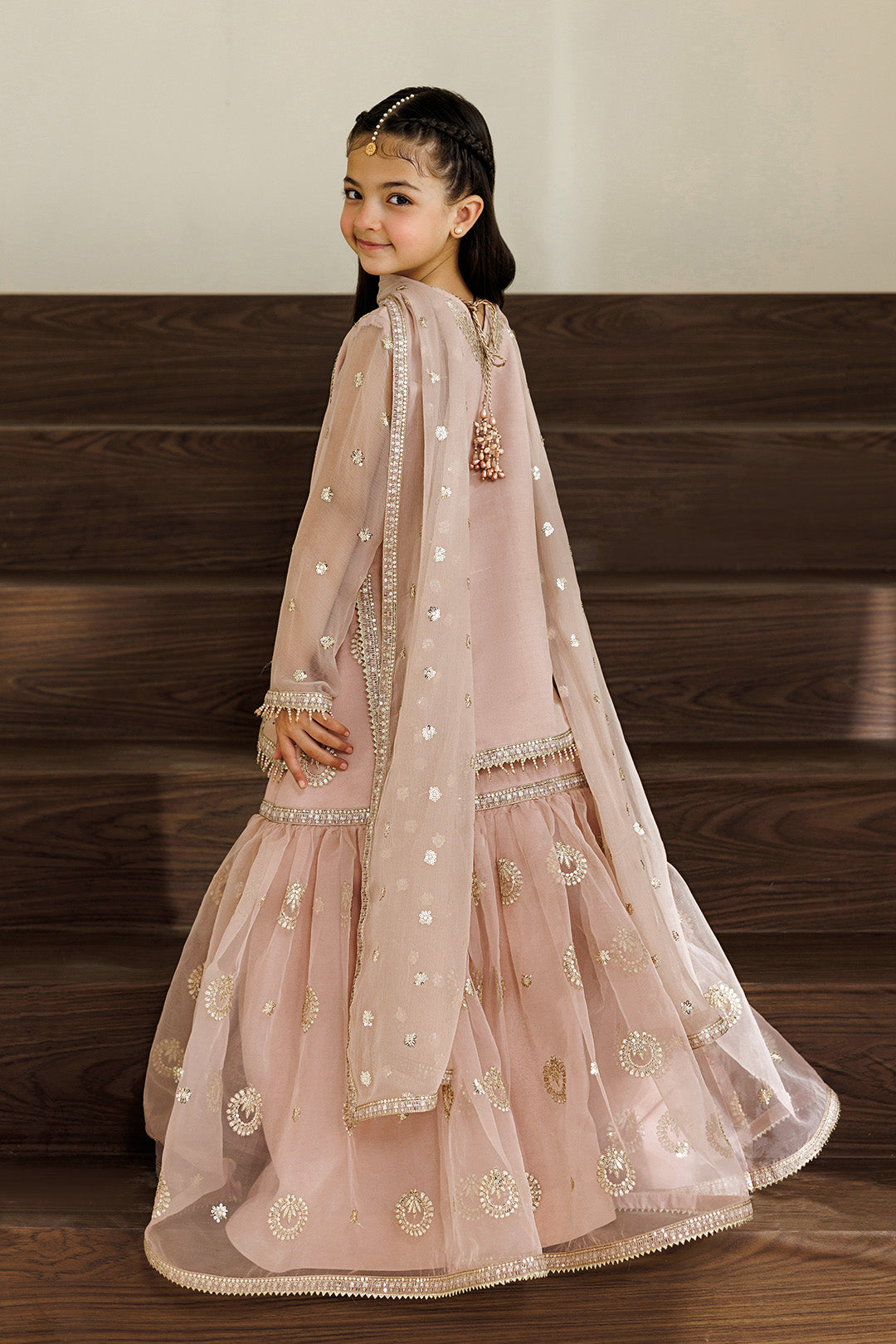 Alizeh | AYMAL V4 - LUXURY BAMBER CHIFFON '26 | AFK-BCH-1014-Reef - House Of Hania