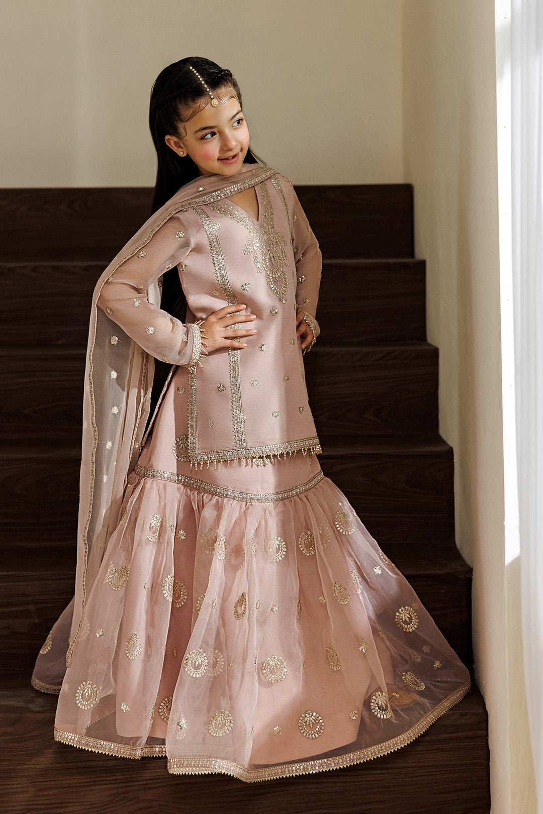 Alizeh | AYMAL V4 - LUXURY BAMBER CHIFFON '26 | AFK-BCH-1014-Reef - House Of Hania