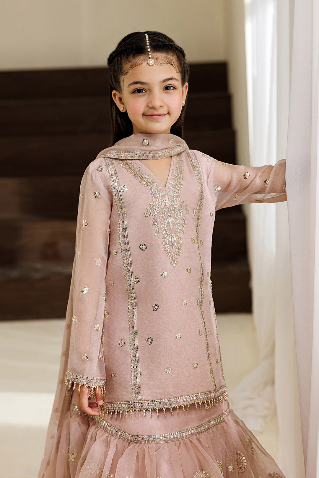 Alizeh | AYMAL V4 - LUXURY BAMBER CHIFFON '26 | AFK-BCH-1014-Reef - House Of Hania