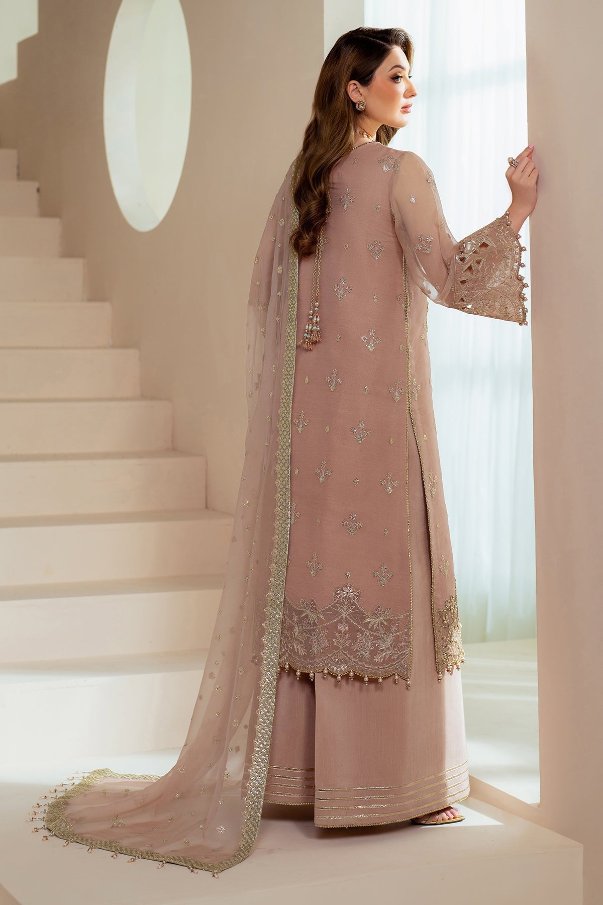 Alizeh | Aymal Chiffon | AF-BHM-4043-Jade - House Of Hania
