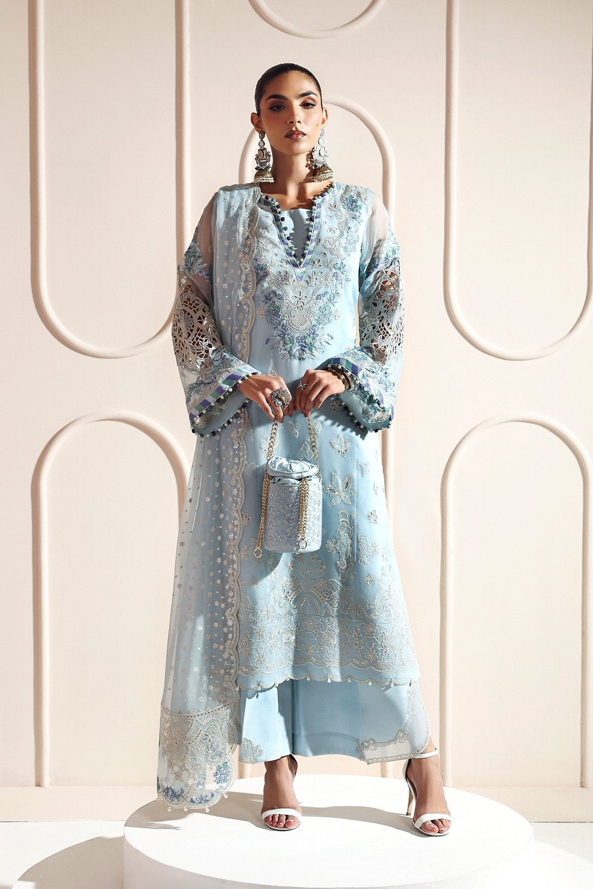 Alizeh | Aymal Luxury Bamber Chiffon | DHANAK - House Of Hania