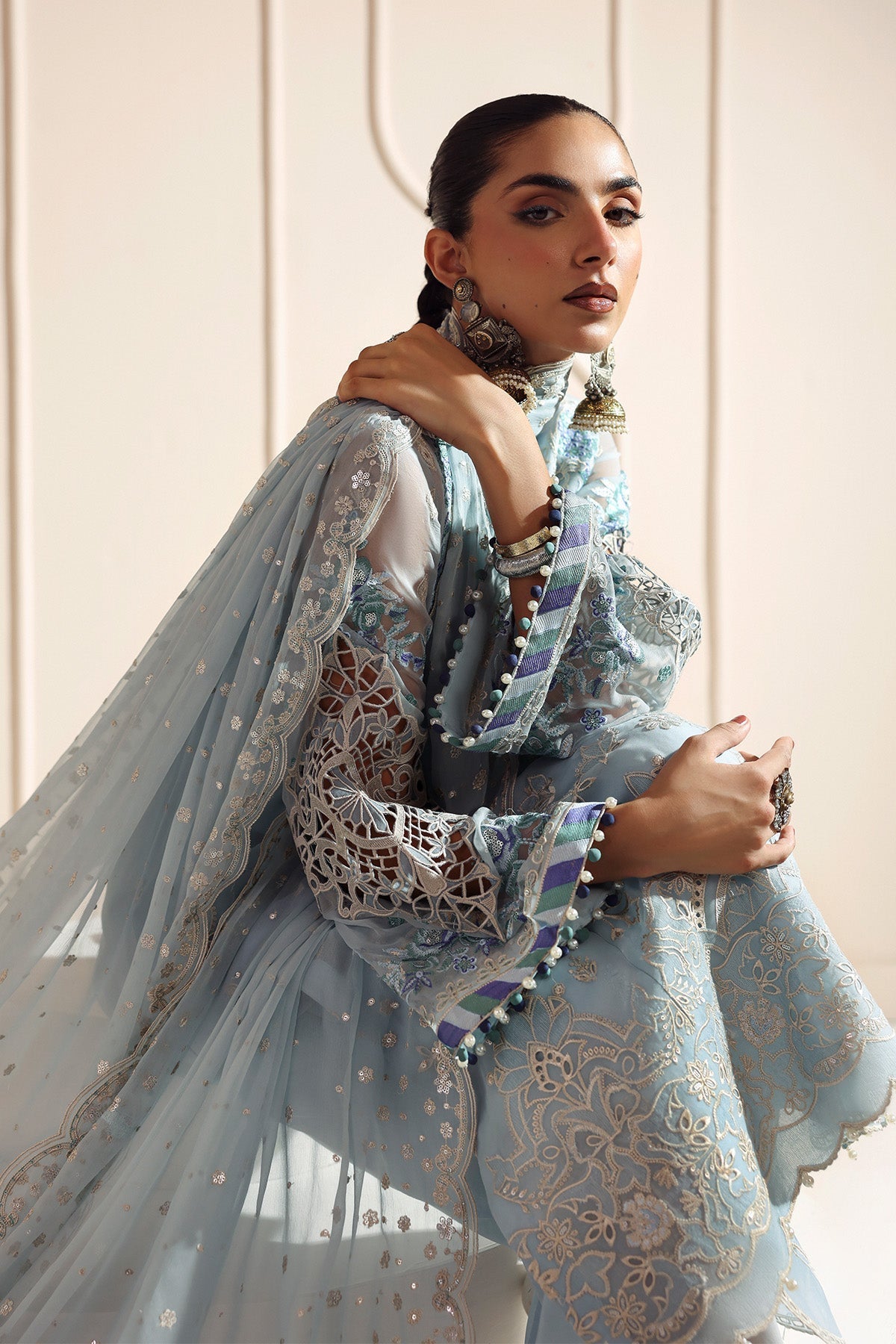 Alizeh | Aymal Luxury Bamber Chiffon | DHANAK - House Of Hania