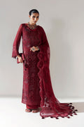 Alizeh | Aymal Luxury Bamber Chiffon | RIKA MAROON - House Of Hania