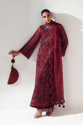 Alizeh | Aymal Luxury Bamber Chiffon | RIKA MAROON - House Of Hania