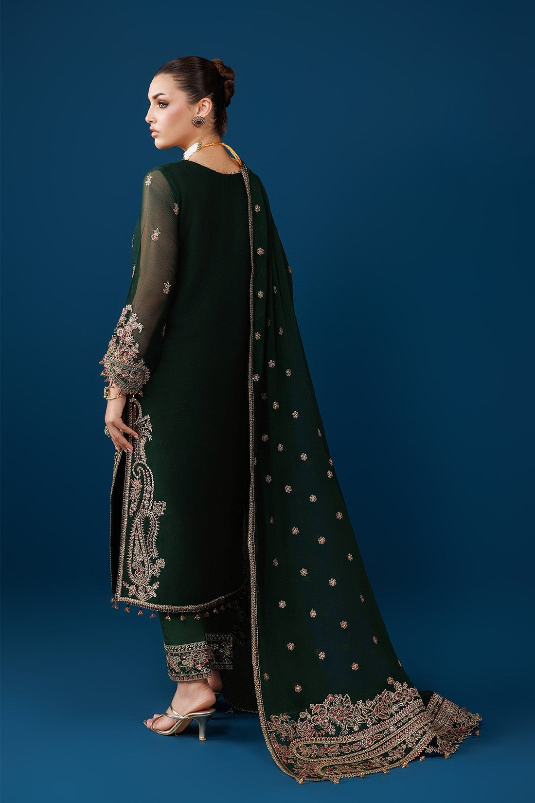 Alizeh | Dua Formals 26 | AF-DUA-3032-Regal Green - House Of Hania