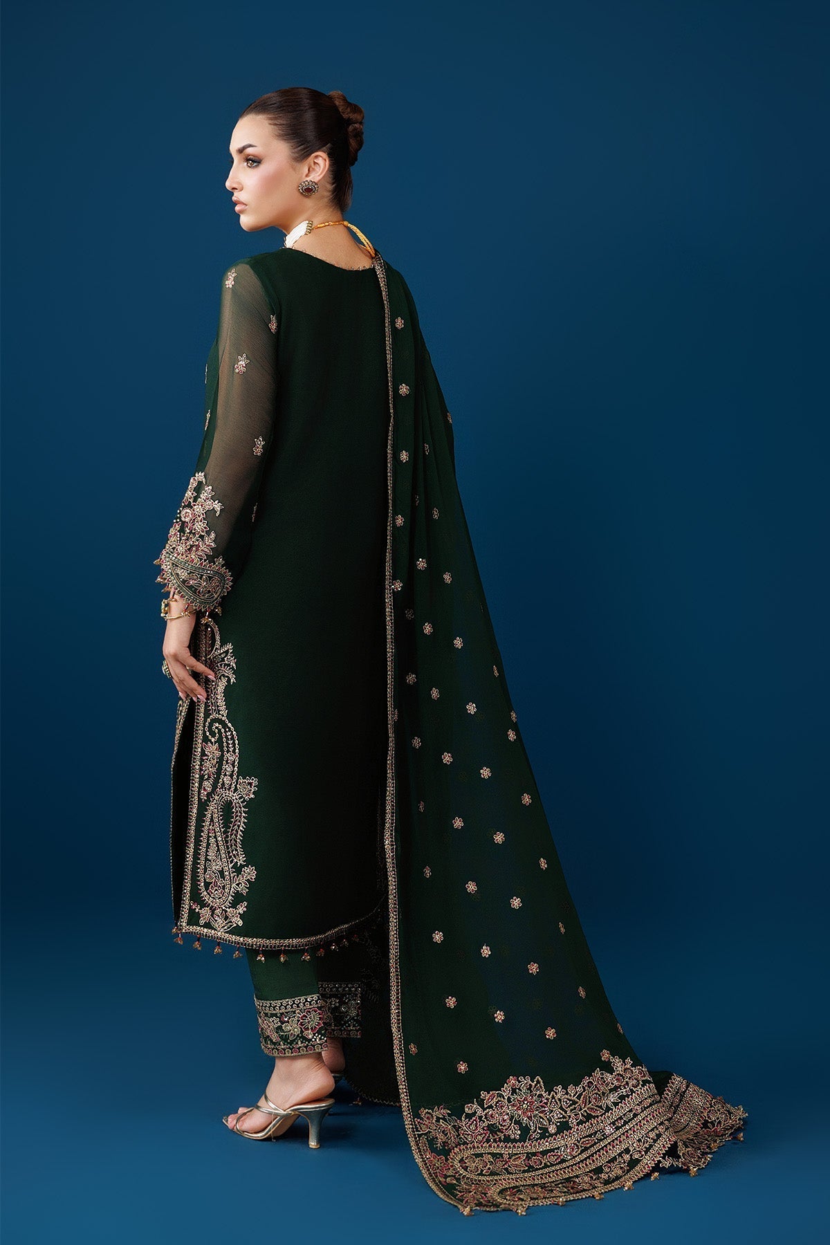 Alizeh | Dua Formals 26 | AF-DUA-3032-Regal Green - House Of Hania