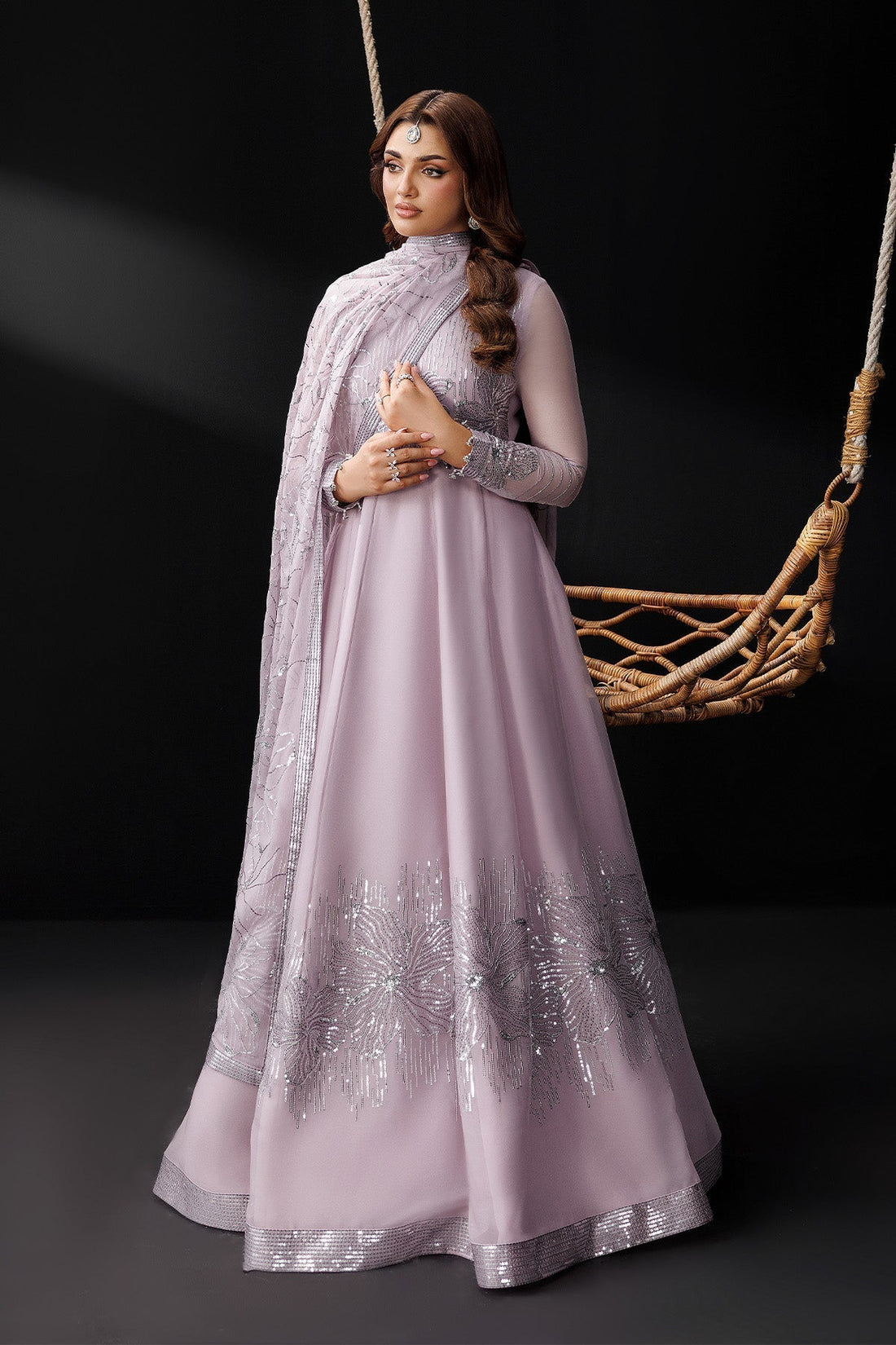 Alizeh | Dua Formals 26 | AF-DUA-3033-Stardust - House Of Hania