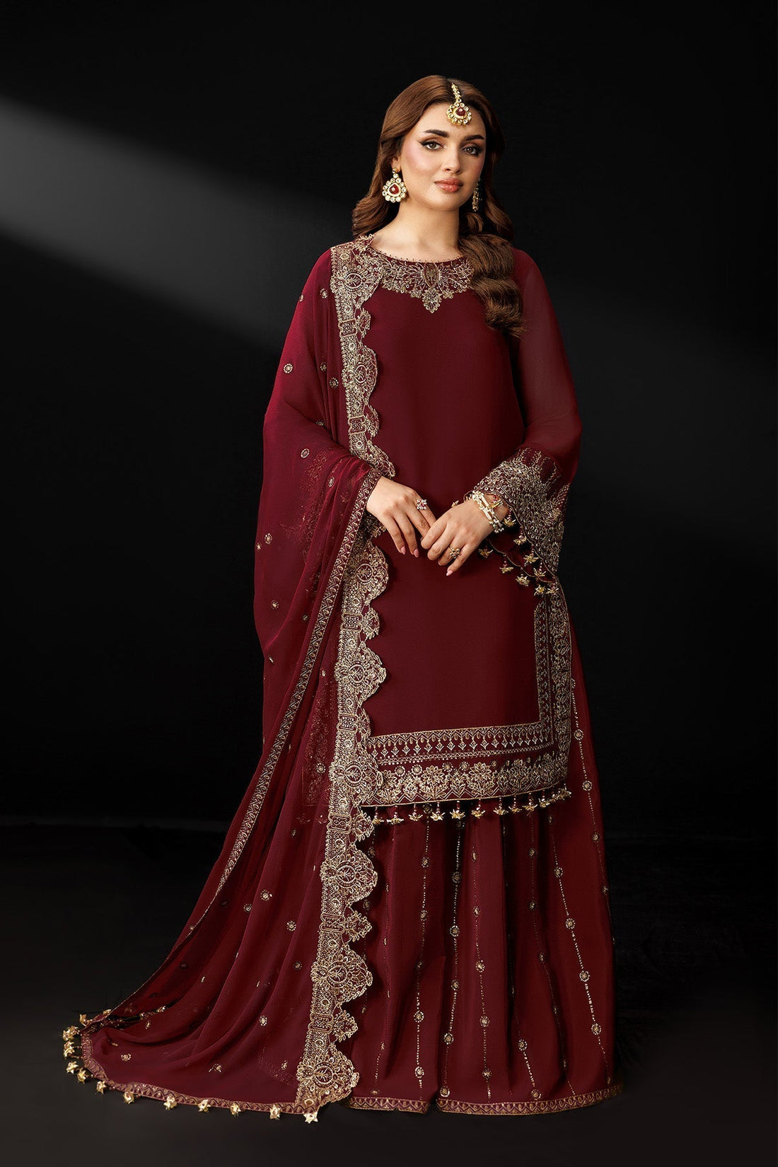 Alizeh | Dua Formals 26 | AF-DUA-3035-Marsala - House Of Hania