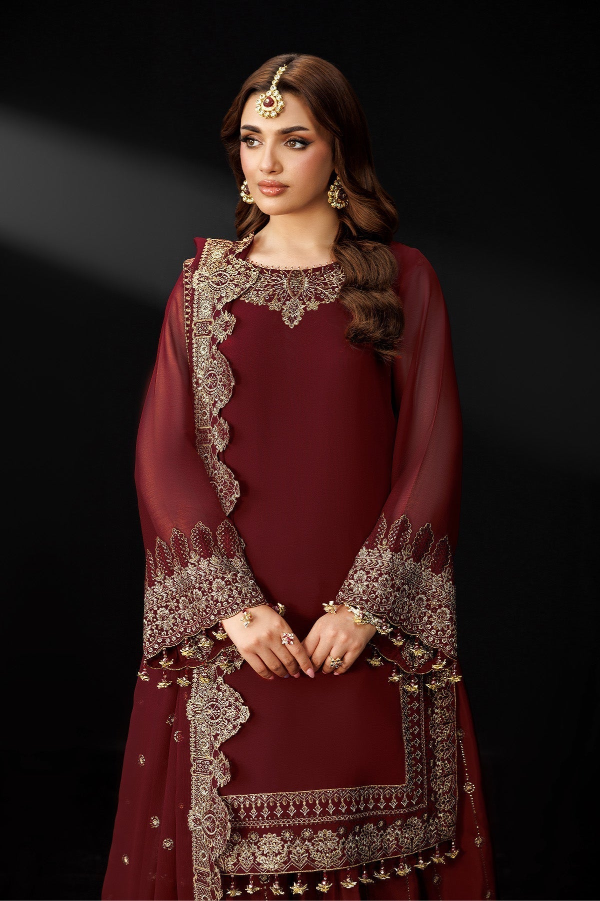 Alizeh | Dua Formals 26 | AF-DUA-3035-Marsala - House Of Hania