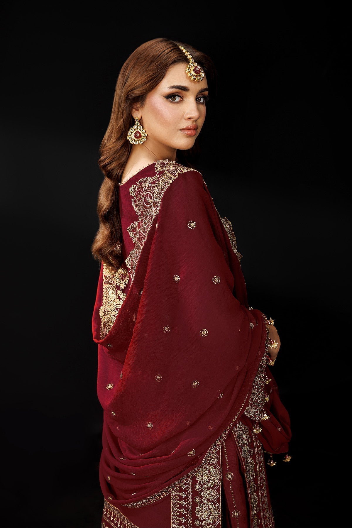 Alizeh | Dua Formals 26 | AF-DUA-3035-Marsala - House Of Hania