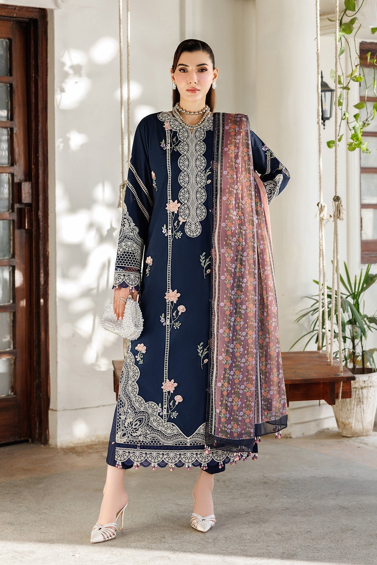 Alizeh | Eid Festive Lawn | AF-EL-7055-Carol - House Of Hania