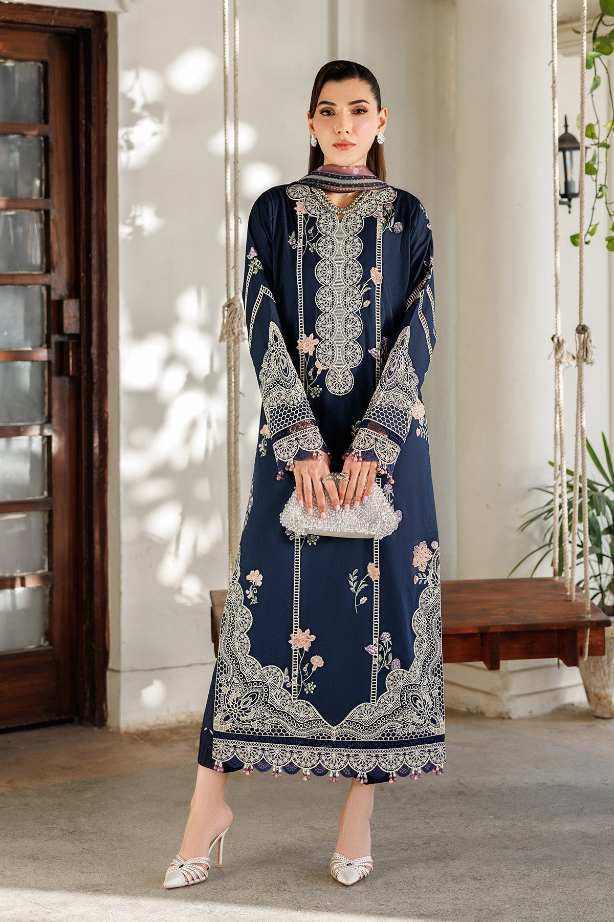 Alizeh | Eid Festive Lawn | AF-EL-7055-Carol - House Of Hania