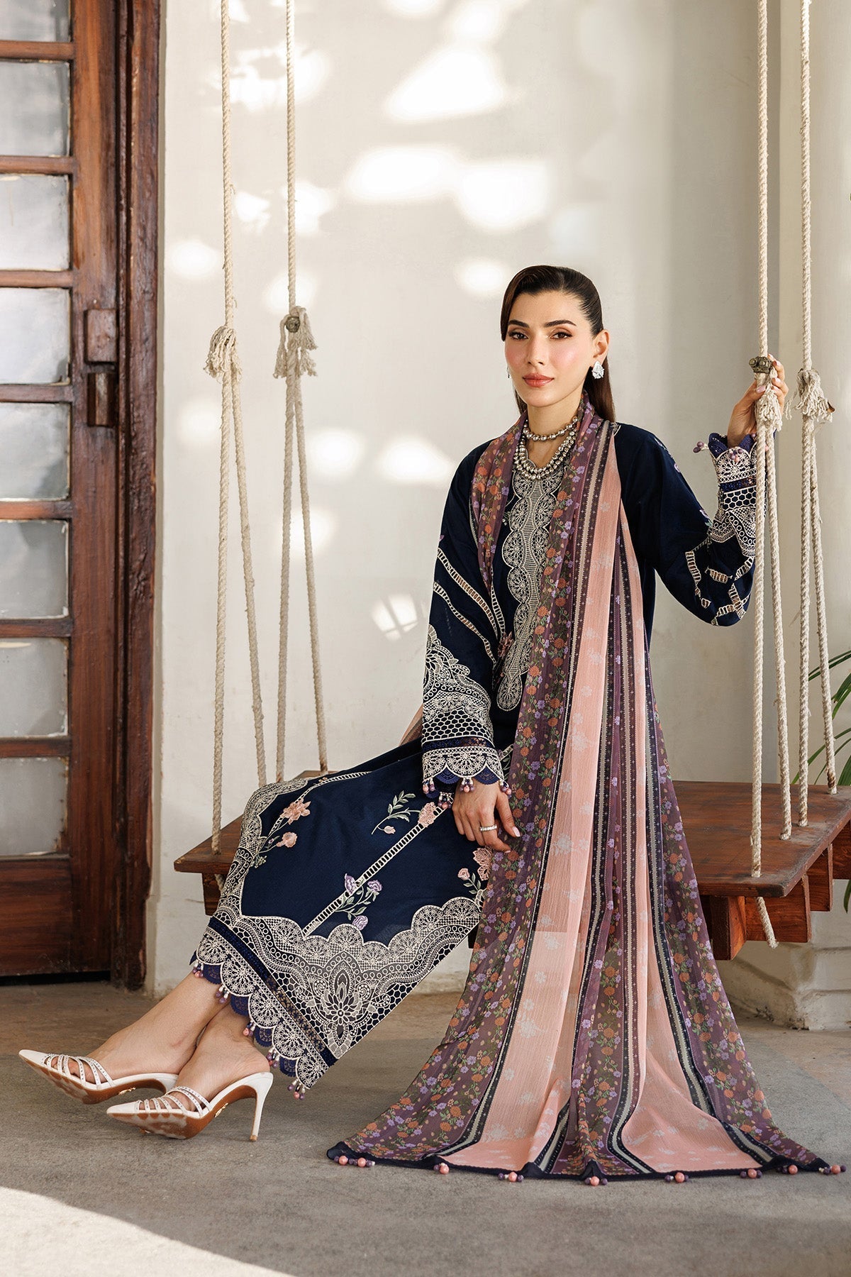 Alizeh | Eid Festive Lawn | AF-EL-7055-Carol - House Of Hania