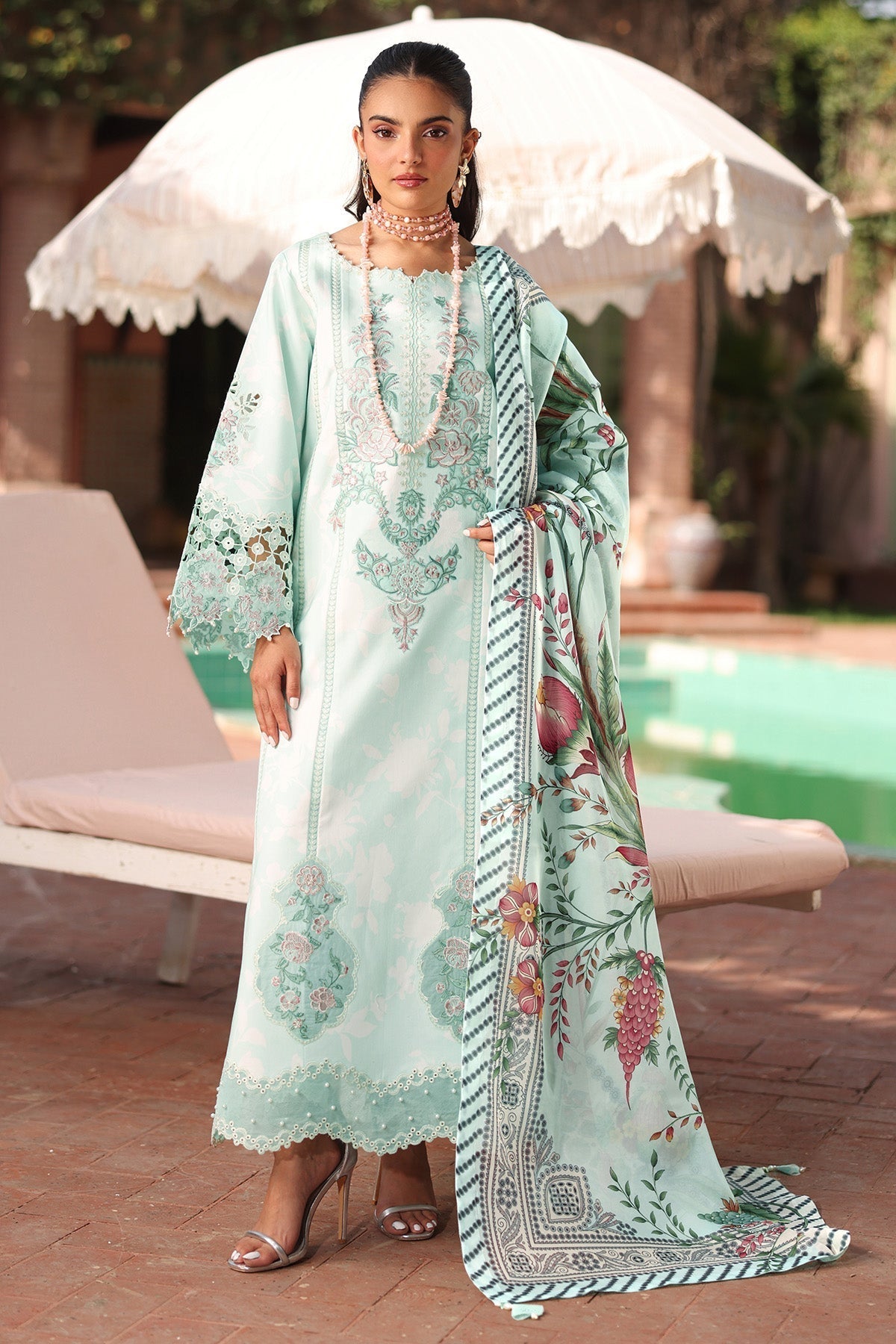 Alizeh | Embroidered Printed Festive Edit 25 |AF-EPL-7031-MIREGA - House Of Hania